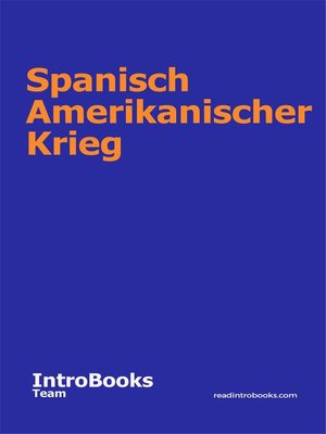 Spanisch Amerikanischer Krieg - ebook